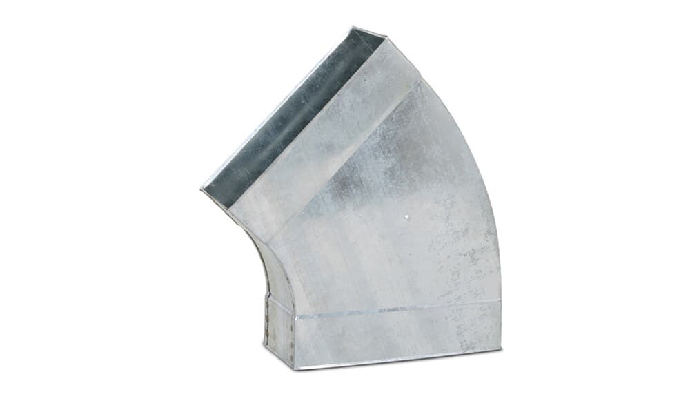 Ventilair FGBH45220 coude horizontal 45° 220x80 rond galva
