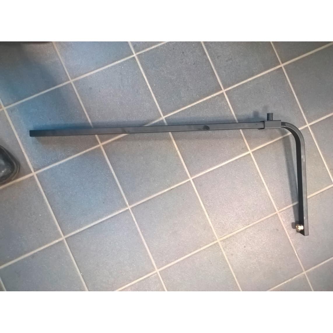 1202452 Barre de douche, noir mat, angulaire, par ex. pour 61066/2