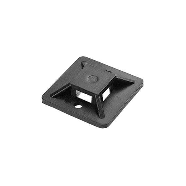 Support auto - adhésif pour collier de câblage , 20 x 20mm, Noir, 10 pièces