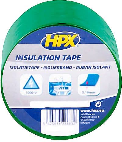 RUBAN D'ISOLATION PVC 50MM 10M VERT