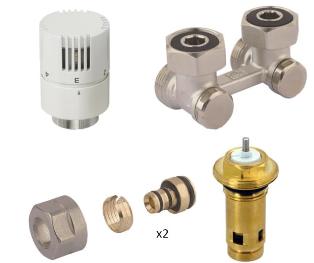 intro bloc H set de radiateurs 3/4" équerre