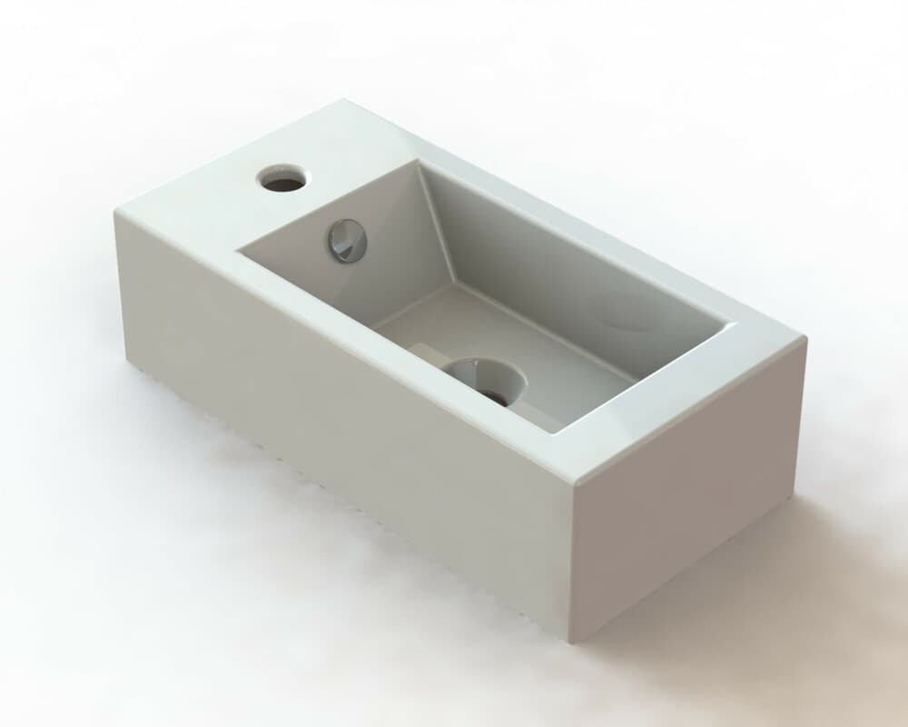Van Marcke Origine Vigo lave-mains 250 x 500 x 145 mm trou robinet à gauche