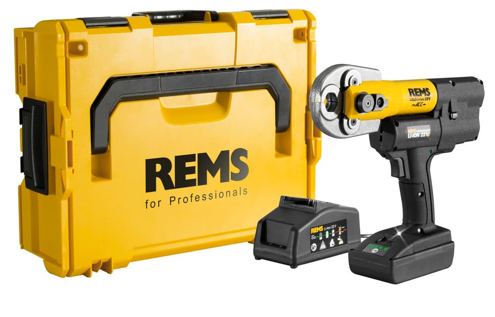 Rems Mini-Press 22 V ACC sertisseuse sur accu pour sertissage radial avec retour automatique
