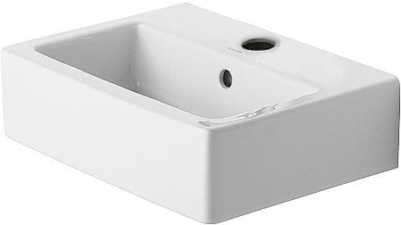 LAVE-MAINS VERO DURAVIT 45CM + TROU ROBINET ET TROP-PLEIN BLANC