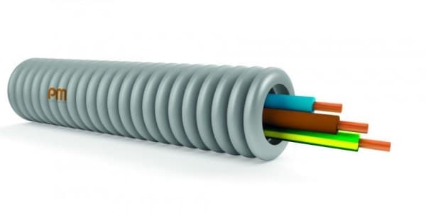 Tube précâblé Vob 3G2.5 diamètre 16mm sur bobine de 300m classe CPR: ECA