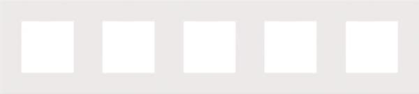 Plaque quintuple horizontale entraxe 71mm White Steel