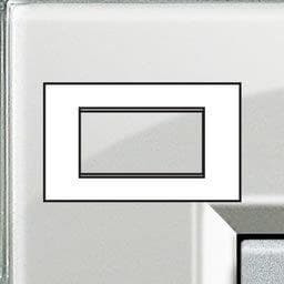 LivingLight - plaque rectangulaire 4 modules Gris givré