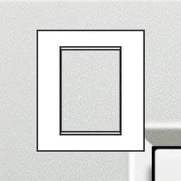 LivingLight - plaque rectangulaire 3 + 3 modules Argent