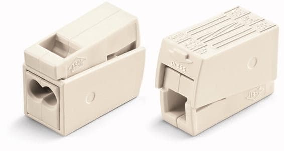 Borne pour luminaire pour 2 conducteurs version standard température de fonctionnement contin, Blanc