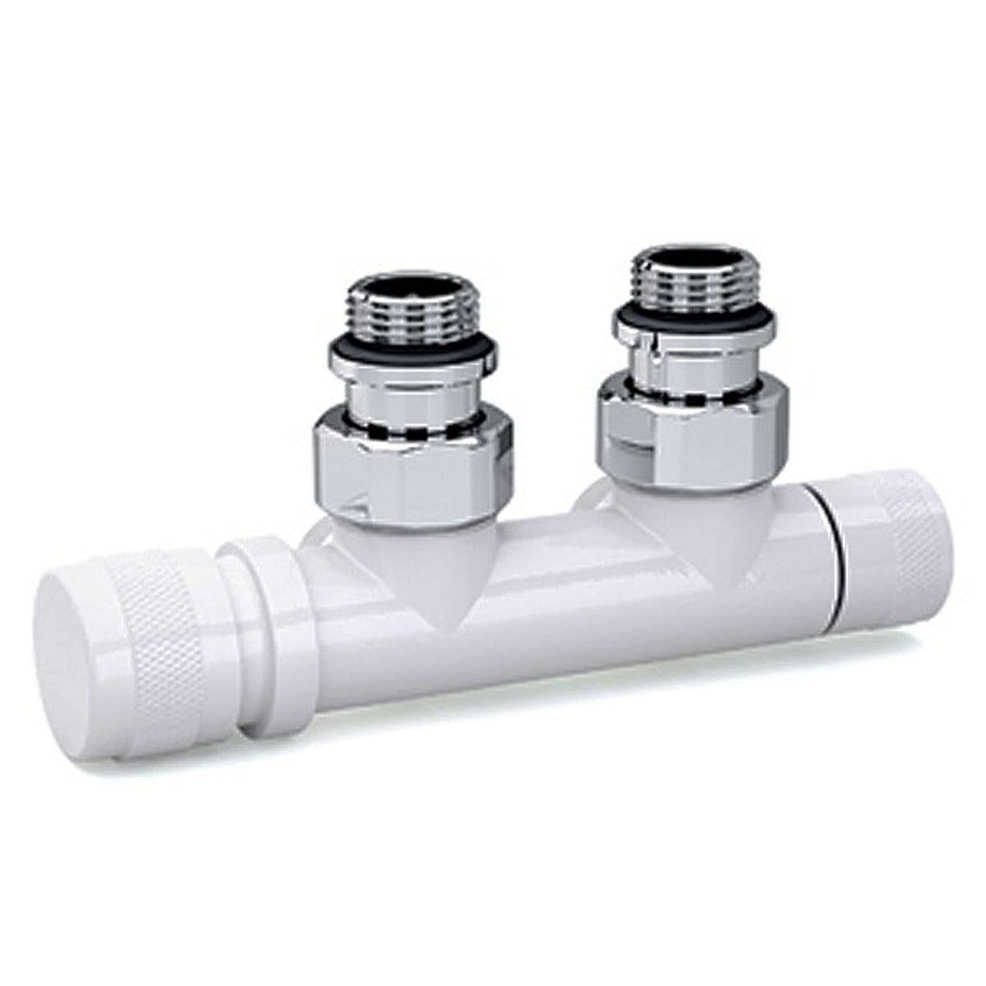 CORPS DE VANNE DESIGN ÉQUERRE BLANC 3/4’’ EK 1/2’’ M30