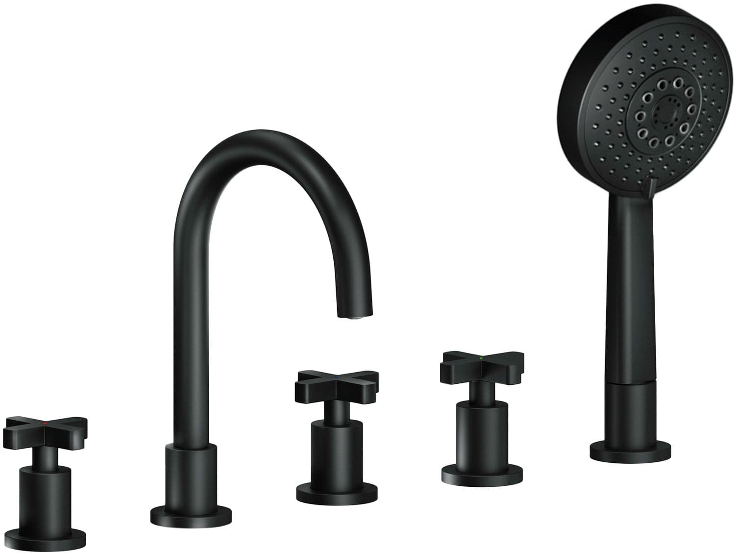 5 TROUS MELANGEUR BAIN LIRA NOBILI SAILLE 150MM NOIR MAT
