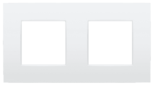 Plaque de recouvrement double avec un entraxe de 71 mm, couleur Niko Intense lunar white coated