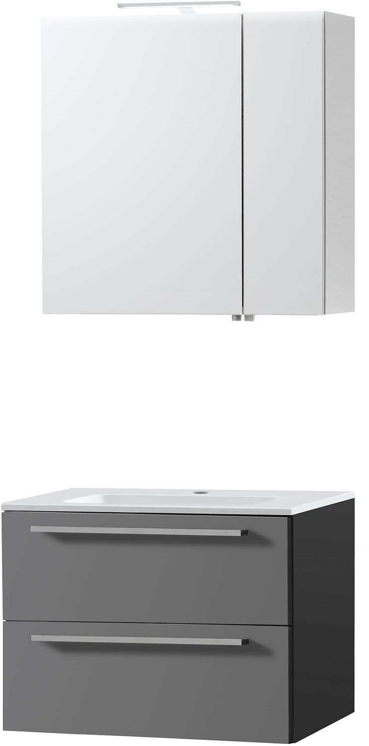 MEUBLE COMBO UNI ARDOISE 70 PORCELAINE ARMOIRE TOILETTE
