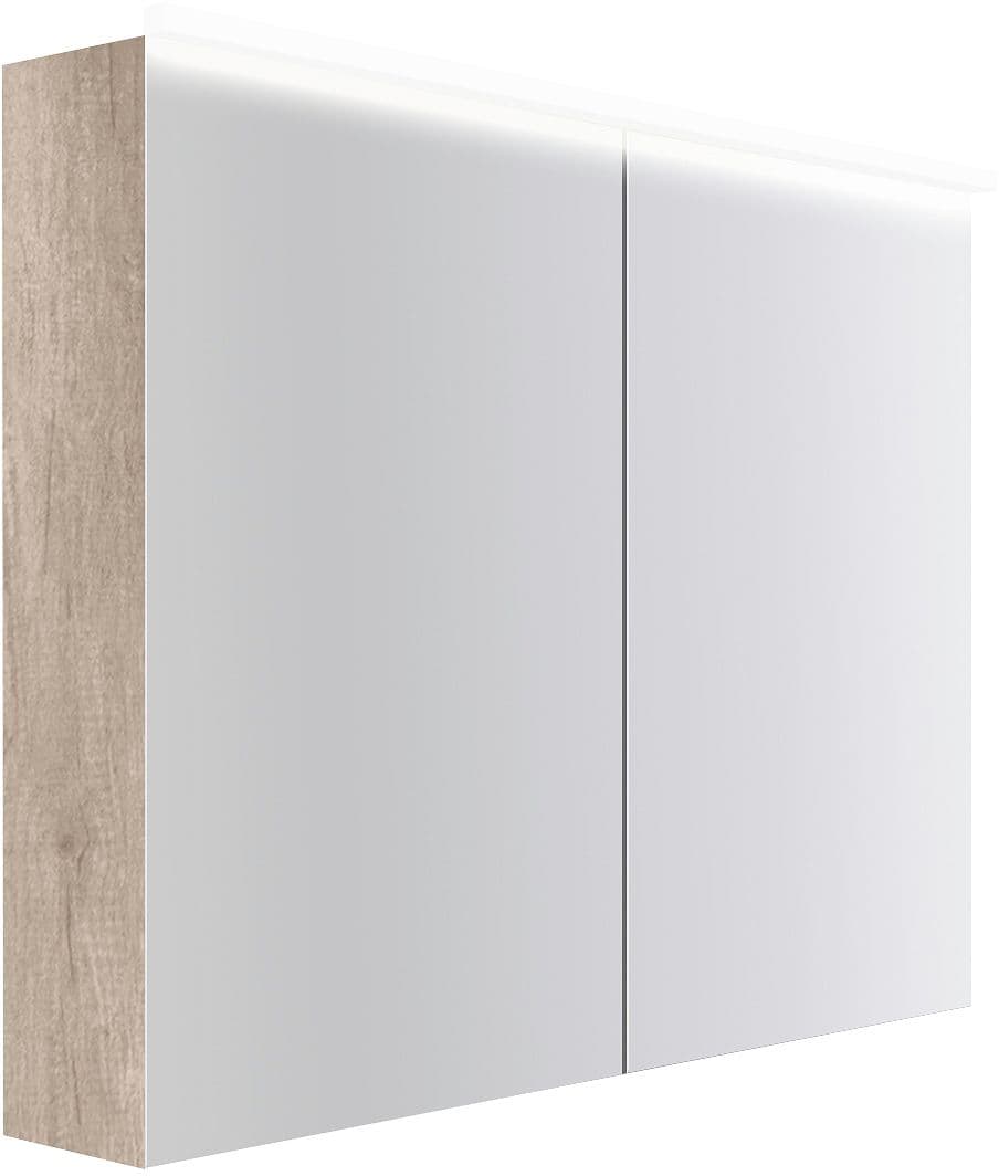 ARMOIRE TOILETTE COFFEE 2 PORTES 1000MM 4250K CHENE DECOR FLANELLE