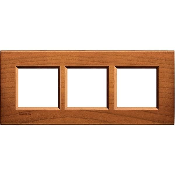 LivingLight - plaque rectangulaire 3 x 2 modules 57mm Cerisier américain