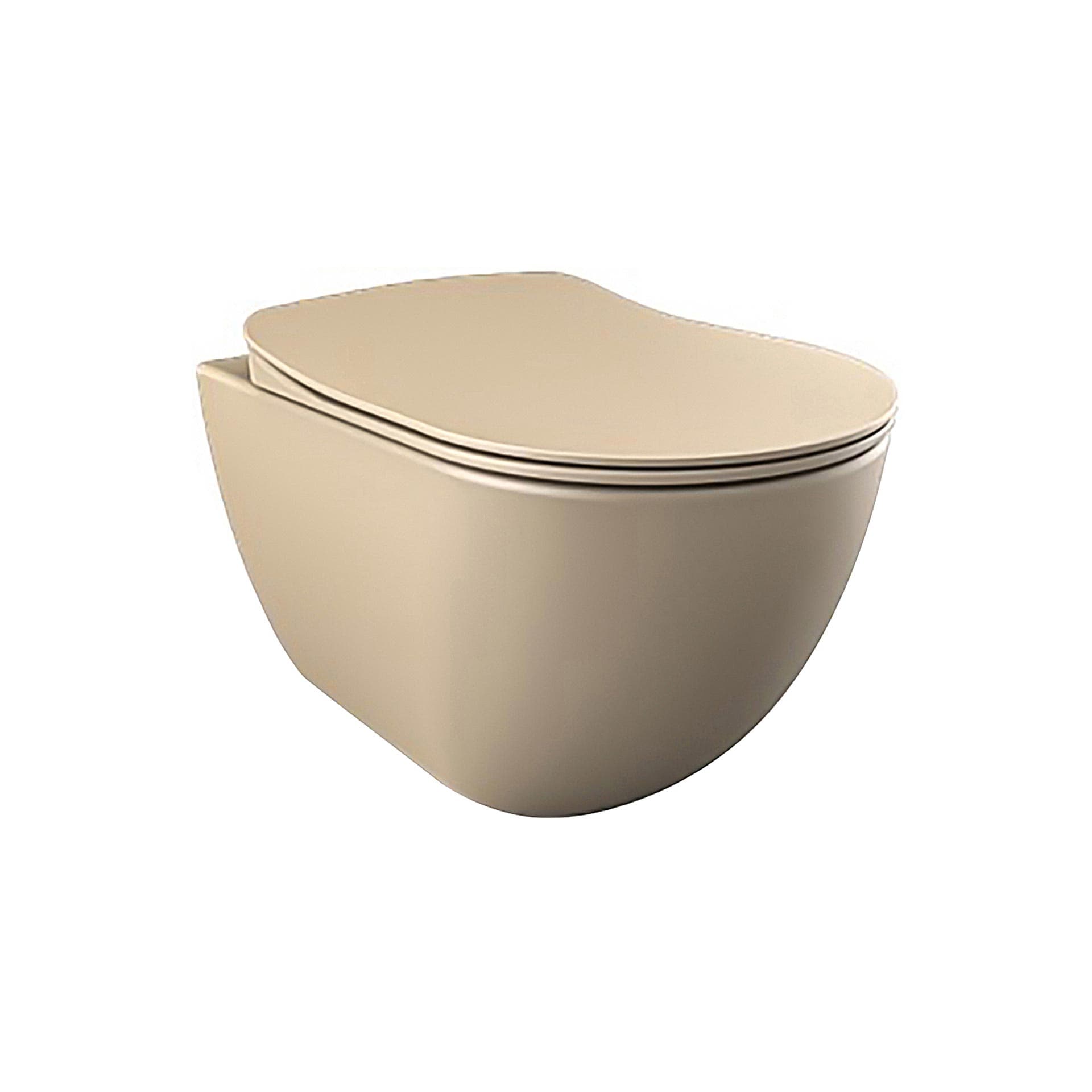 CREAVIT FREE WC SUSPENDU – SANS BRIDE – SANS ABATTANT – CAPPUCCINO MAT