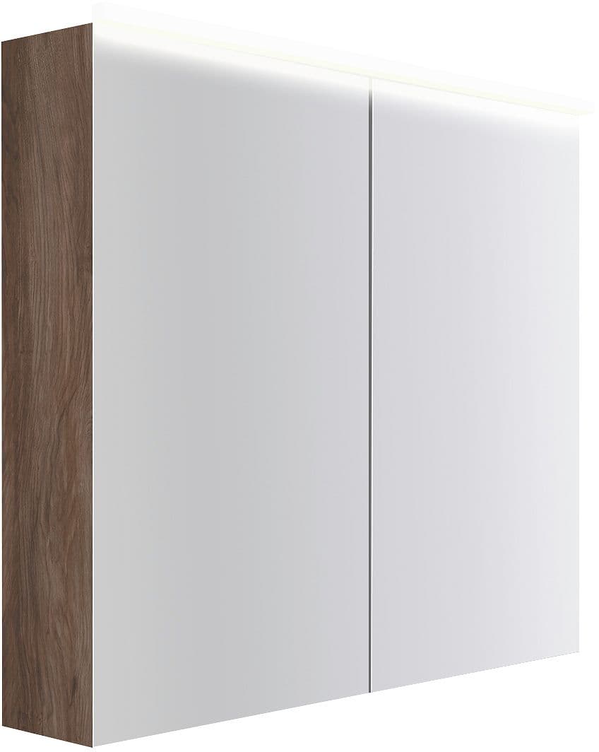 ARMOIRE TOILETTE COFFEE 2 PORTES 900MM 4250K NOYER DECOR VELOURS
