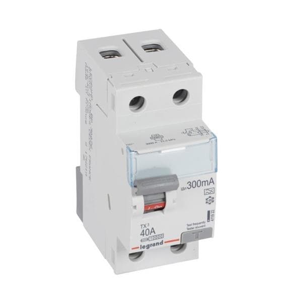 Interrupteur différentiel TX³ 2 pôles 300mA 40A type A - 2 modules