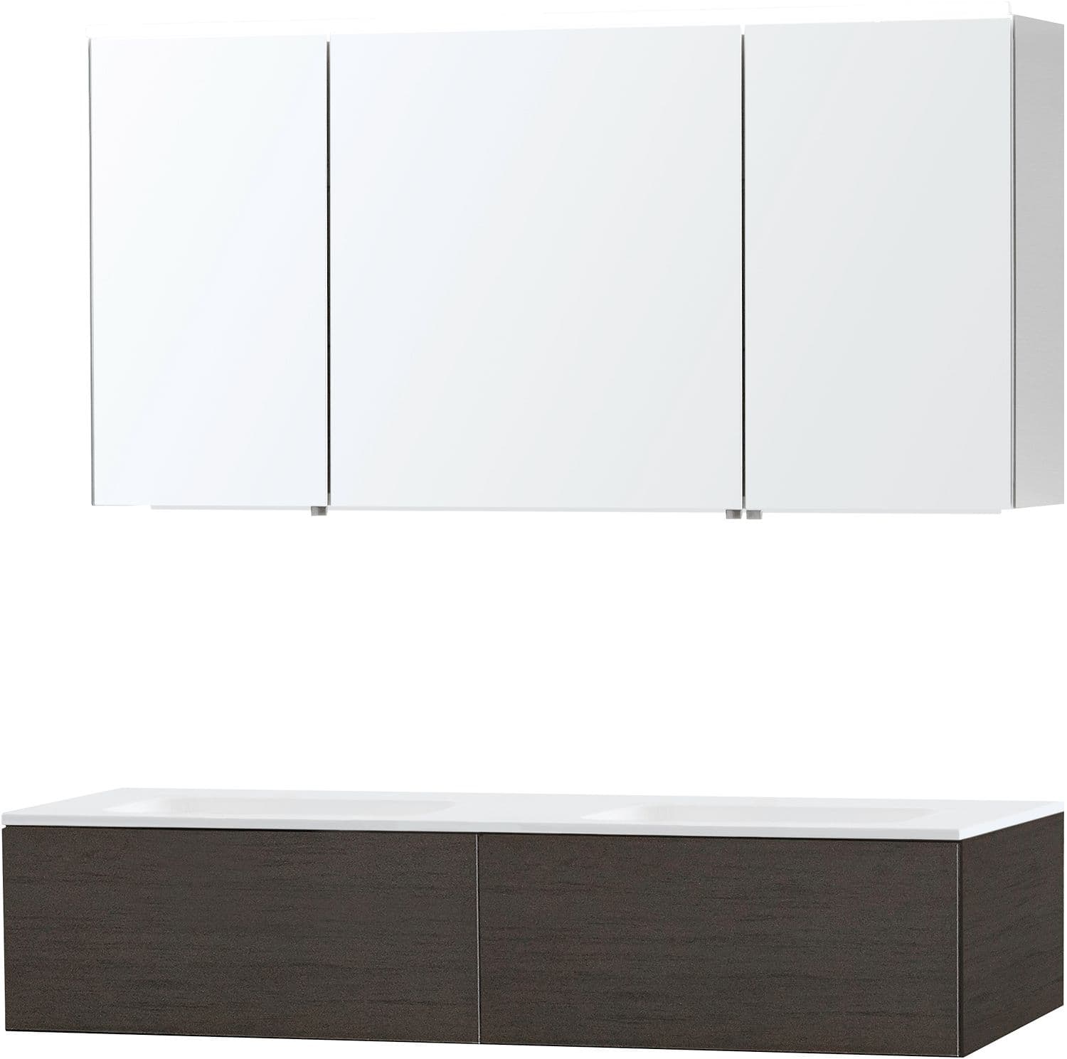 MEUBLE PURO DUO WENGE 140 1 TIROIR SOLID MOLTO ARMOIRE TOILLETTE