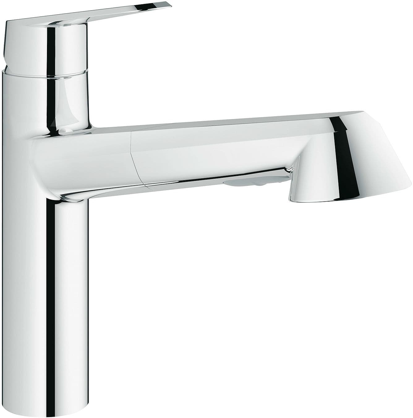 MITIGEUR CUISINE EURODISC COSMOPOLITAN GROHE AVEC DOUCHETTE EXTRACTIBLE 2JET CHROME