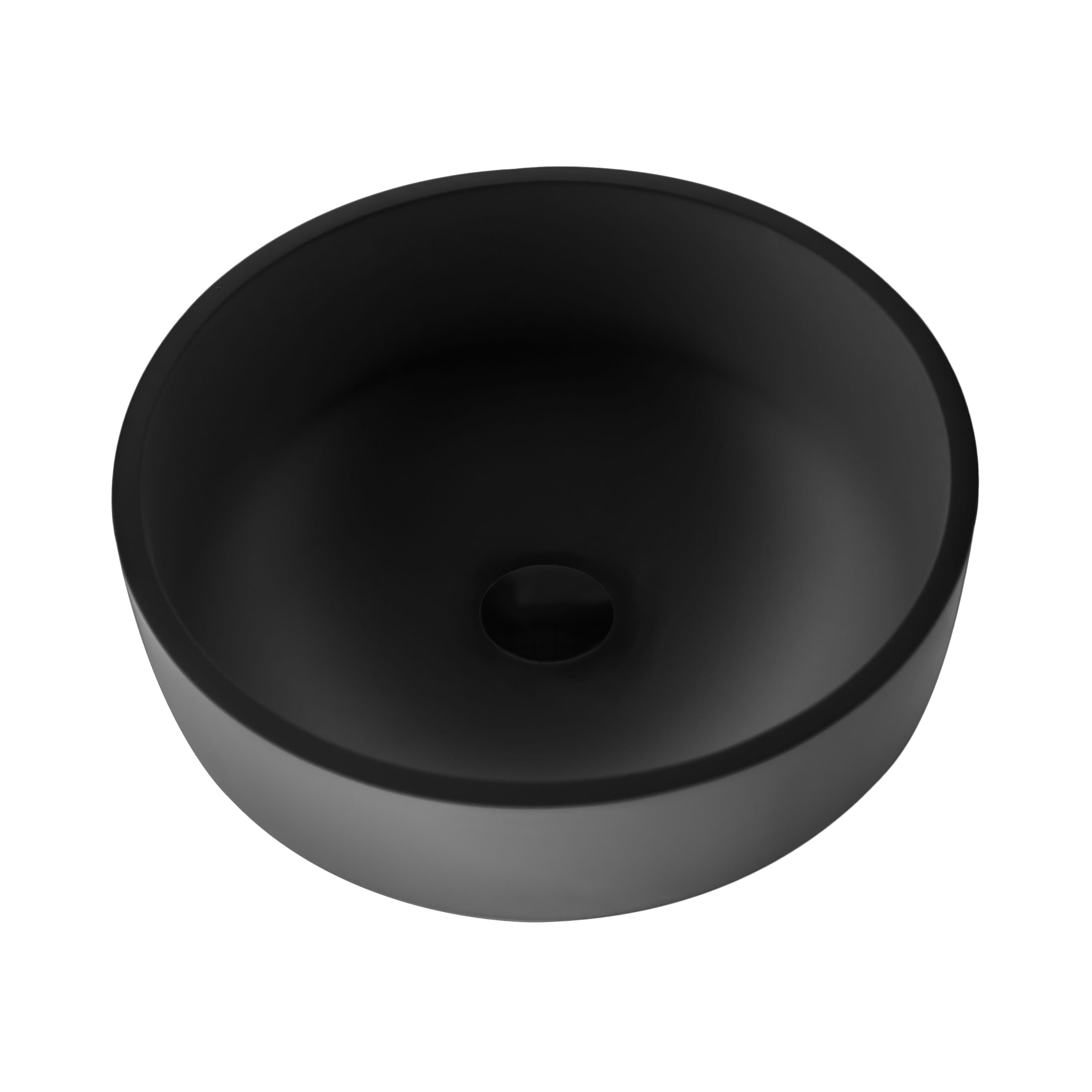 ALONI SOLID SURFACE VASQUE À POSER (42 x 14 cm) - NOIR MAT
