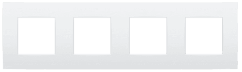 Plaque de recouvrement quadruple, entraxe de 71 mm, couleur Niko Intense lunar white coated