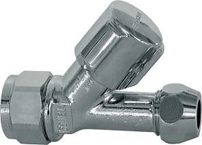 ROBINET D'ARRÊT DROIT SCHELL 2X SERRAGE 15-10MM CHROME
