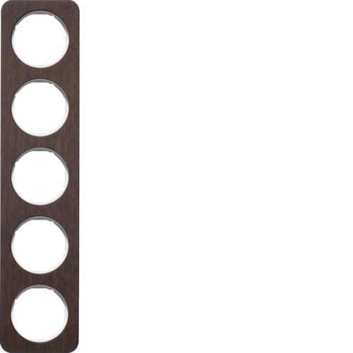 Plaque de recouvrement 5 postes R.1 Bois / Blanc polaire