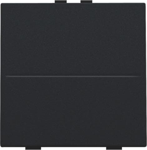 Touche simple pour interrupteur sans fil ou bouton - poussoir à 2 boutons de commande Black Coated