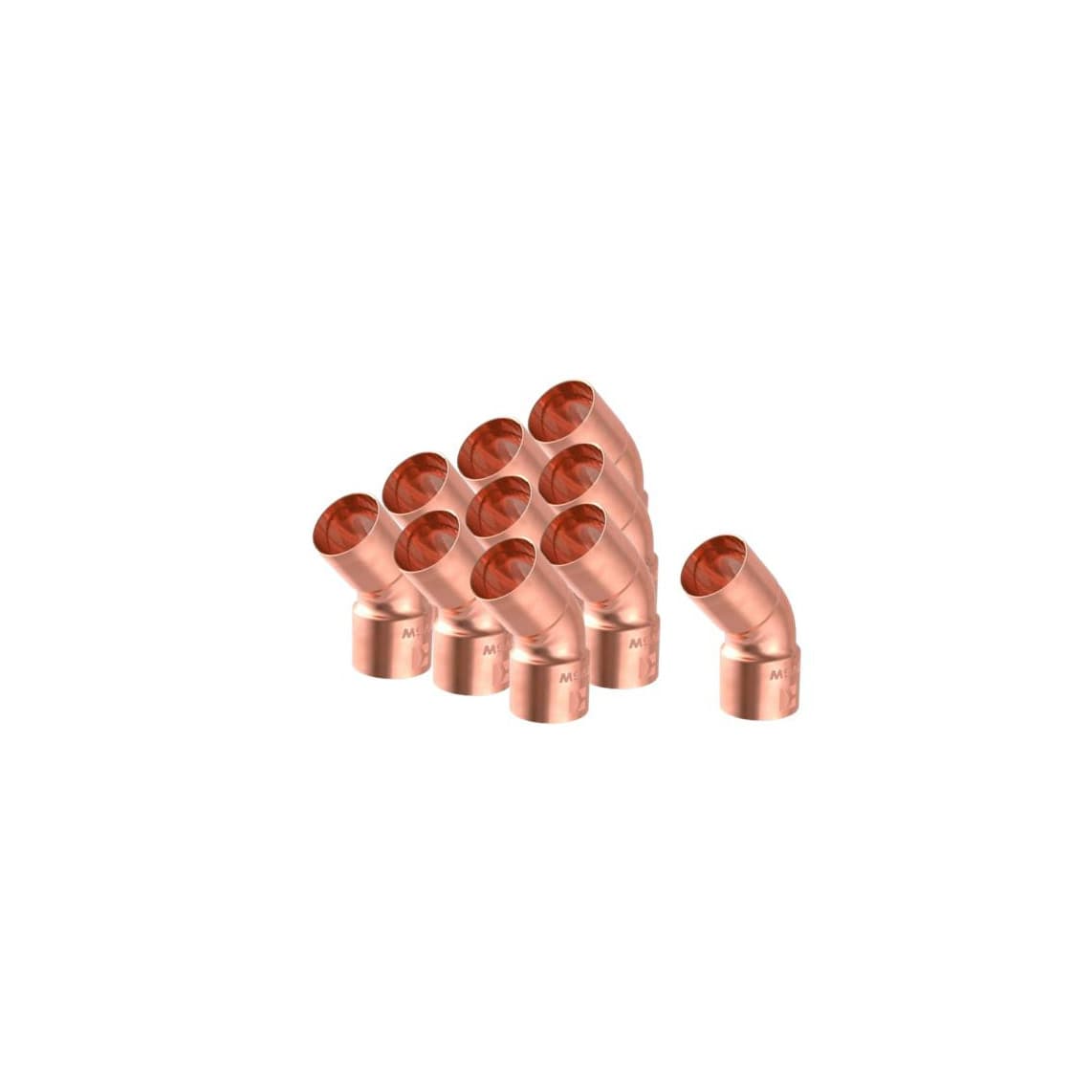 98914860 CU arc 45°, vierge, 18 mm, 1 manchon (5040) (10x)