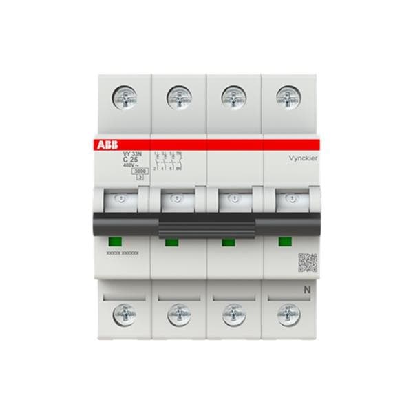 Disjoncteur VY30 3 pôles + N courbe C 25A 3kA