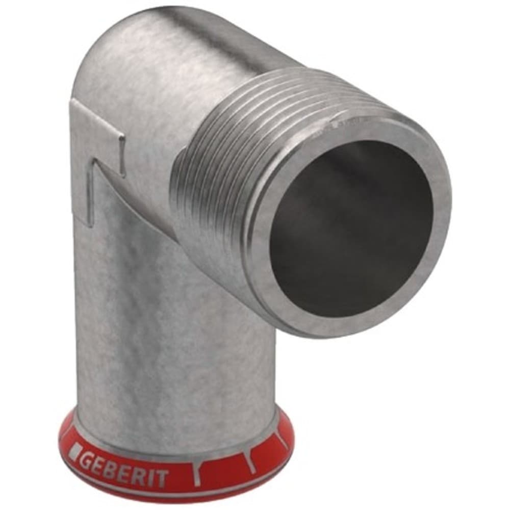 Geberit Mapress acier carbone coude de transition 90° en équerre sert x M 15-1/2"M