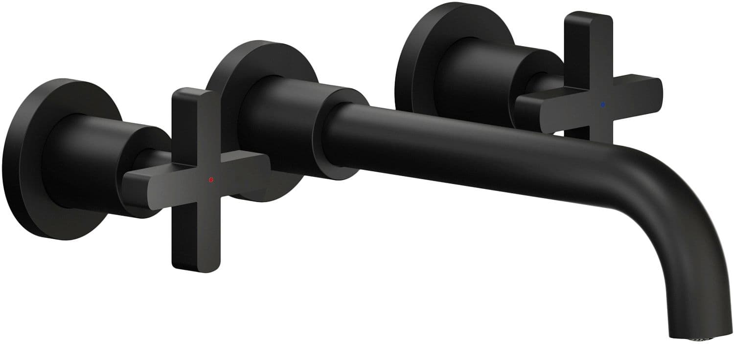 SET DE FINITION MITIGEUR LAVABO 3 TROUS LIRA NOBILI 205MM NOIR MAT