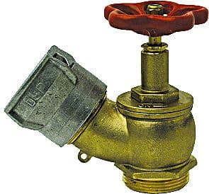 BORNE D'INCENDIE MURALE LAITON + RACCORD ALU 21/2"-70MM