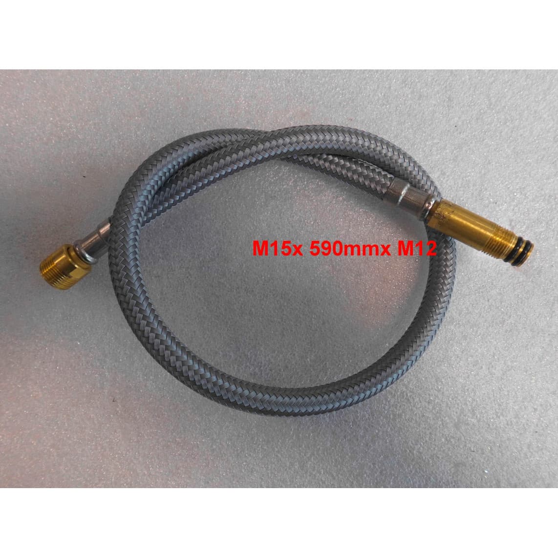 02275 Flexible de douche pour vaisselle, gris, M15 - M12, 595 mm, par ex. pour 78182