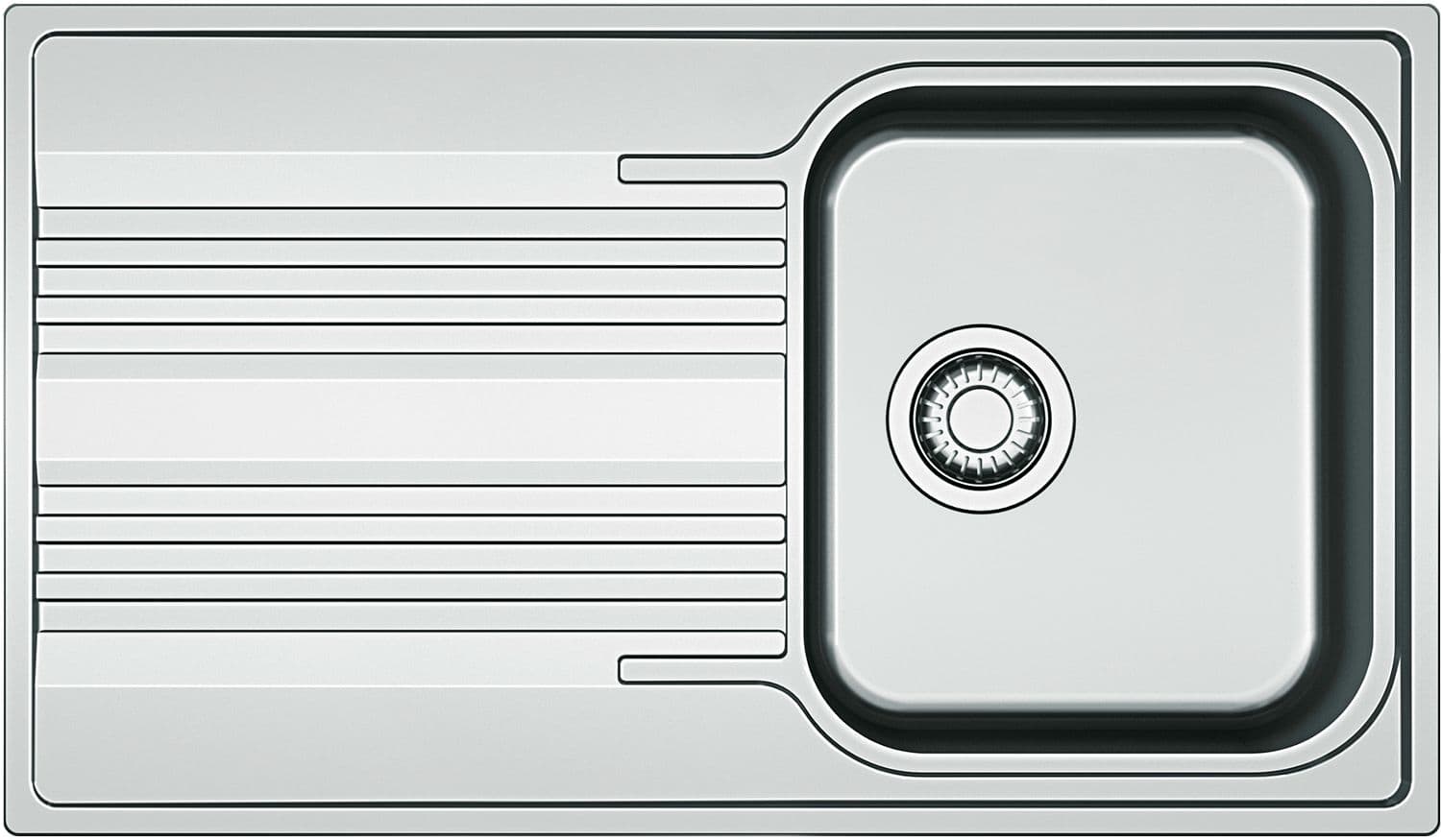 EVIER ENCASTRE SMART FRANKE 1BAC+EGOUTTOIR 86X50 INCLUS SET EVACUATION AVEC SIPFON