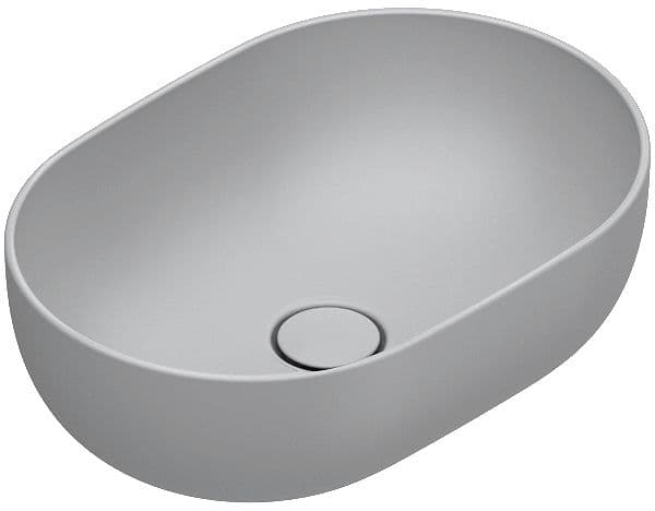 VASQUE A POSER SFERA CATALANO CATAGLAZE+ 50X35 H16 SANS TROP-PLEIN CEMENTO SATINATO