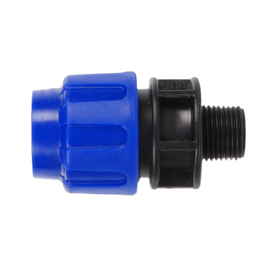984842217 PP pièce intermédiaire, 25 mm x 3/4" M, raccord à serrer pour PEHD/socarex