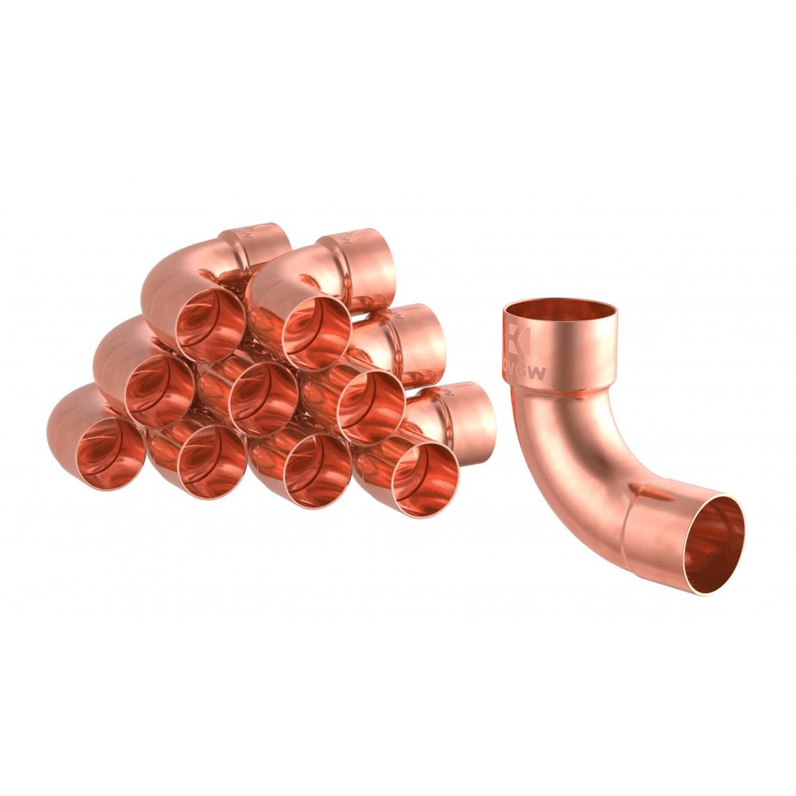 989028655 CU arc 90°, vierge, 18 mm, 1 manchon, (5001a) (10x)