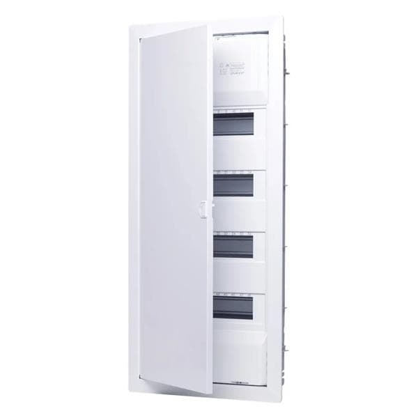 F-Tronic coffret à encastrer - 4 rangées - 48 + 8 modules avec porte métallique