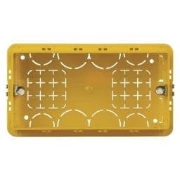 Boîte encastré 4 modules rectangulaire - Jaune - 130 x 71 x 52mm