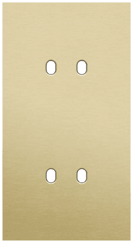 Plaque de recouvrement double, verticale 71 mm d'entraxe, pour des fonctions de commutation double, couleur Niko Toggle alu gold brushed