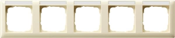 Cadre de finition Gira standard 55 avec zone d'inscription Blanc crème brillant