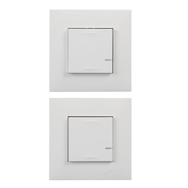 Valena NWN - kit prêt à poser interrupteur + commande RF Blanc