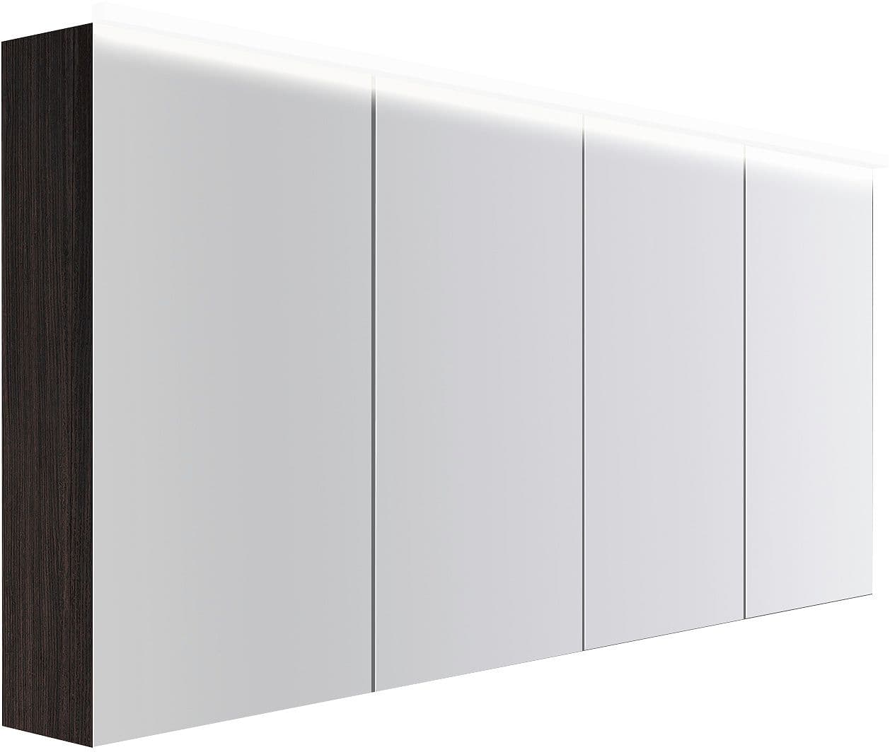 ARMOIRE TOILETTE COFFEE 4 PORTES 1800MM 4250K CHENE DECOR MOKKA
