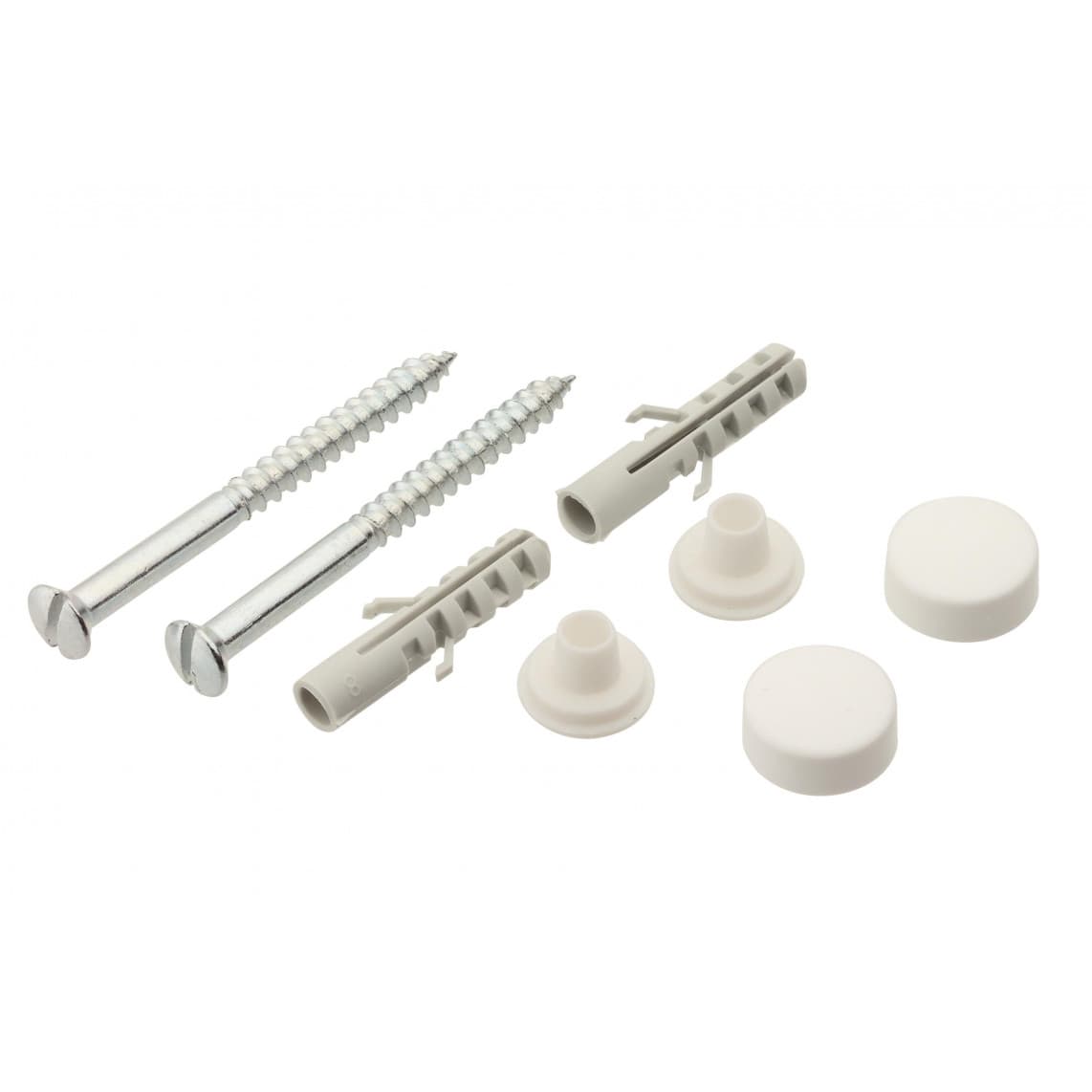 98846000 Kit de fixation pour WC au sol/tablette Tête bombée, blanc, 6 x 70 mm