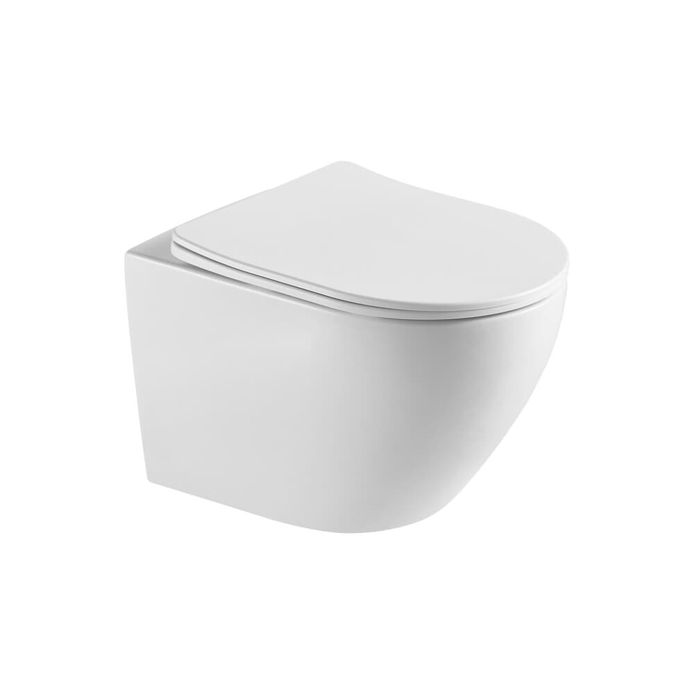 Van Marcke Luna pack cuvette suspendue avec chasse d'eau tornado blanc mat
