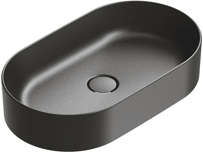 VASQUE A POSER ZERO CATALANO CATAGLAZE+ 60X35 H12 SANS TROP-PLEIN NOIR MAT