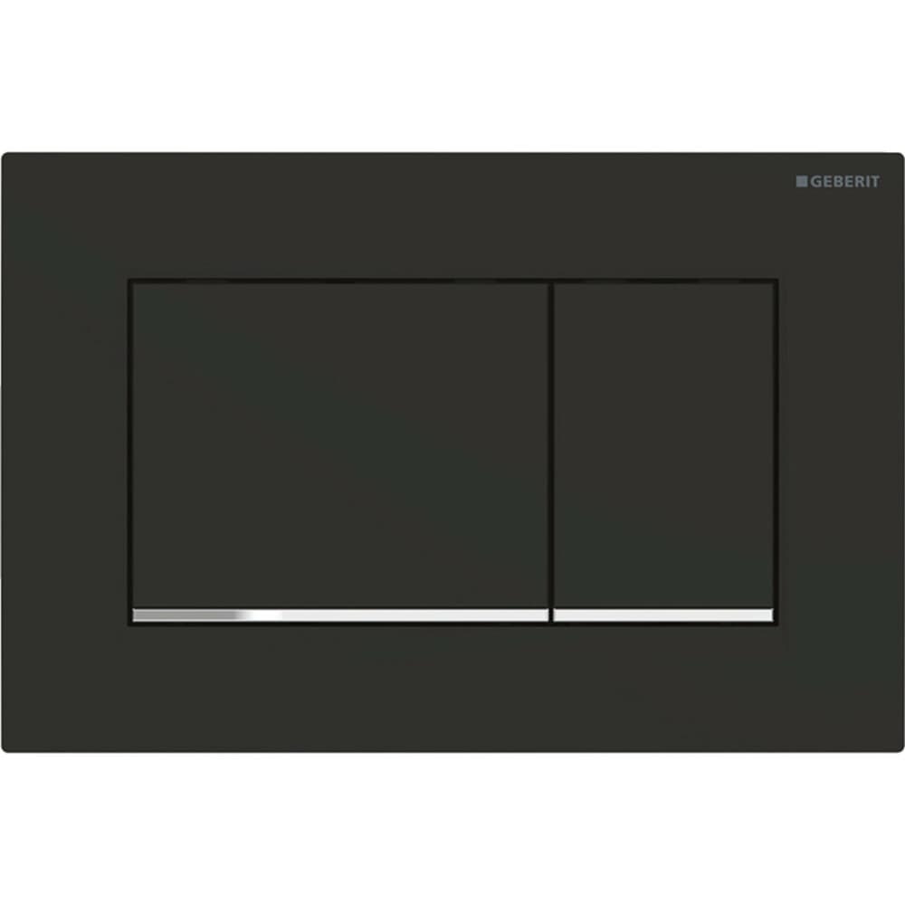 Geberit Sigma30 plaque de commande noir mat/chrome