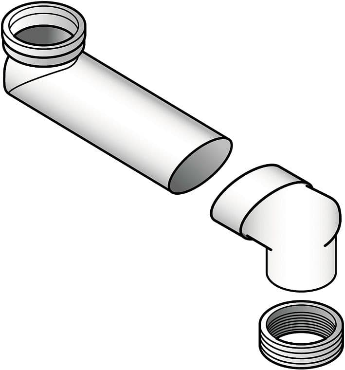 COUDE D'EVACUATION SAILLIE GEBERIT 90/110 PVC GRIS